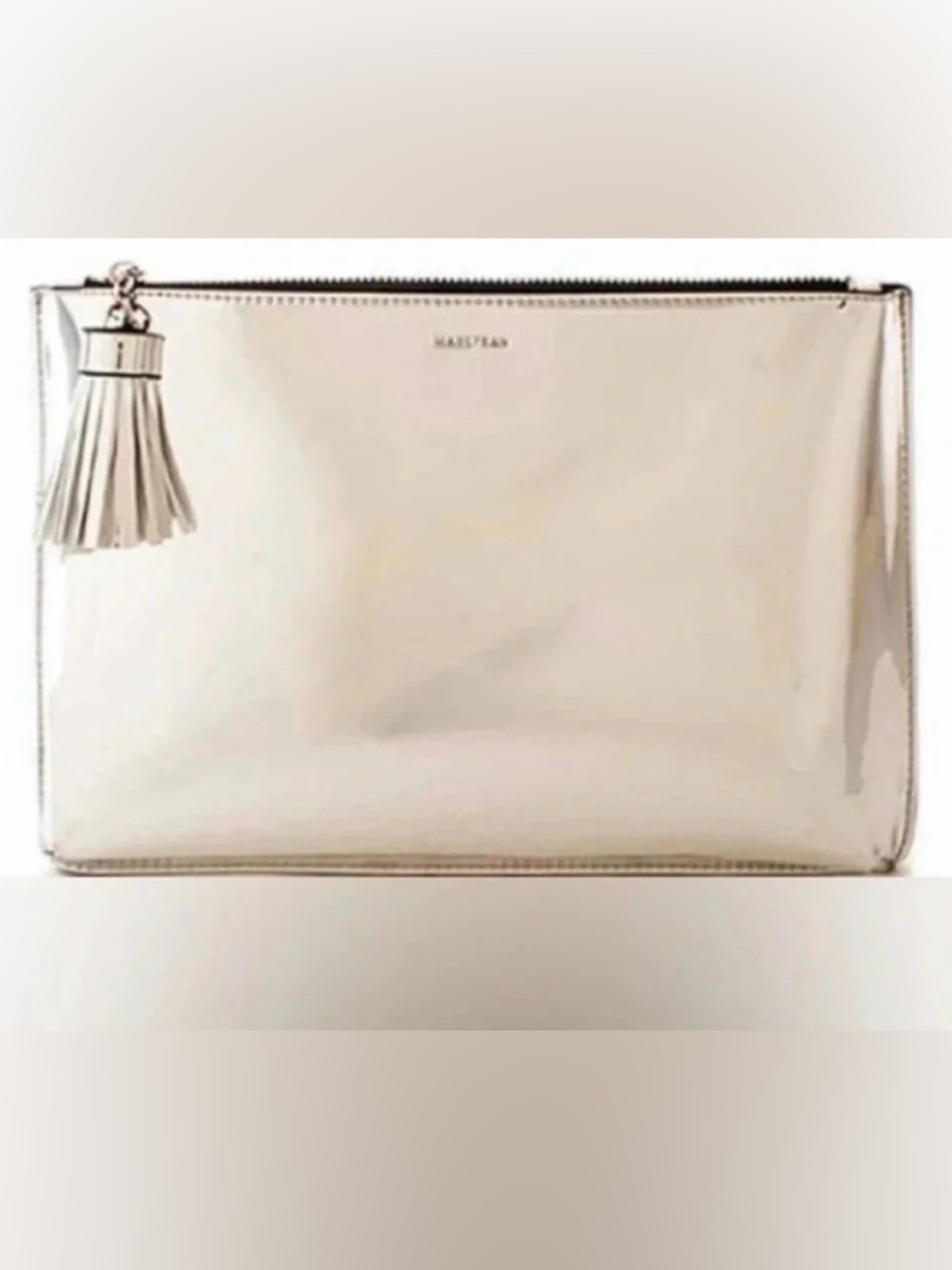 MARKFRAN Silver Princess Reflection Two Color Clutch Bag‎